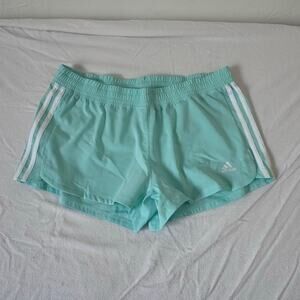 Women's Adidas Aeroready Running Shorts Size Large Mint White UNLINED Track
